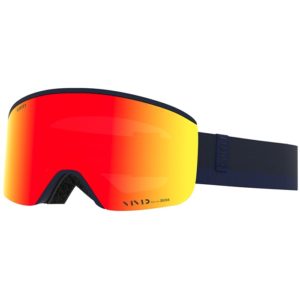 yellow mirrored goggle lens on giro axis ski goggles